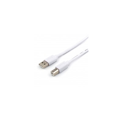 Кабель USB 2.0 Am=>Bm - 5 м, белый, фильтр, ATcom (AT0109)