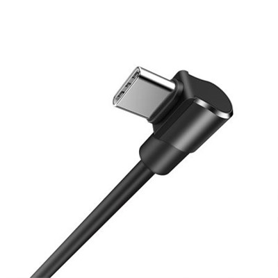 Кабель USB 3.1 Type C(m) - USB 2.0 Am - 1.2 м, 2 угловых метал. разъема, черный, Hoco U37 Long roam