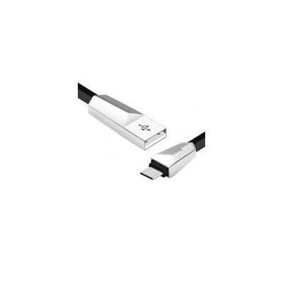 Кабель USB 3.1 Type C(m) - USB 2.0 Am - 1.2 м, плоский, метал. разъемы, черный, Hoco X4 Zinc Alloy