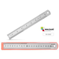 Линейка металлическая 20 см M-5562 Mazari