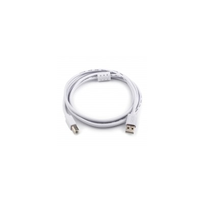 Кабель USB 2.0 Am=>Bm - 5 м, белый, фильтр, ATcom (AT0109)