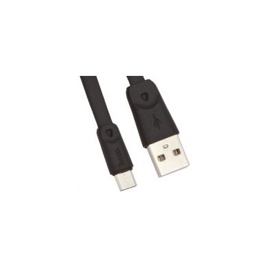 Кабель USB 2.0 Am=>micro B - 1.0 м, плоский, черный, Hoco X9
