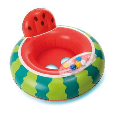 Круг надувной детский с сиденьем для плавания 74*69 см "Арбуз" Intex 56592