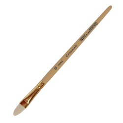 Кисть Щетина овальная, HANA Сочиняй № 12 (длина волоса 14 мм), короткая ручка матовая