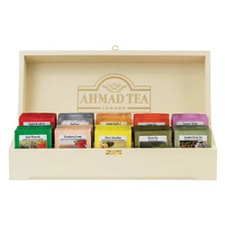 Чай AHMAD "Contemporary" набор в деревянной шкатулке, ассорти 10 вкусов по 10 пакетиков по 2г 620214