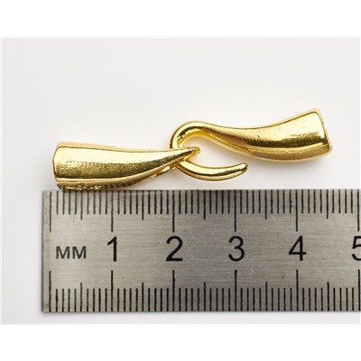 Застежка Крючок 42×8 мм, Латунь, Старинное золото