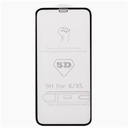 Защитное стекло Full Screen 3D Flat для "Apple iPhone X/iPhone XS/IPhone 11 Pro" (black) (тех.уп.)