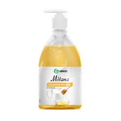 GRASS Жидкое крем-мыло Milana молоко и мед с дозатором 500 мл