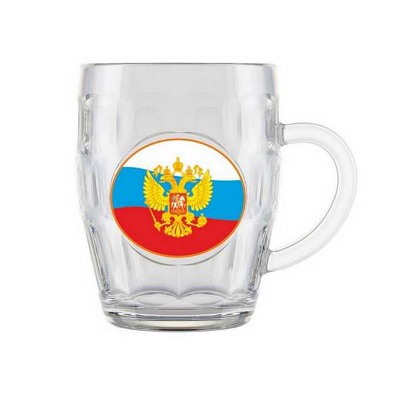 Кружка для пива 500мл. арт.1002/1-Д (Герб на флаге)