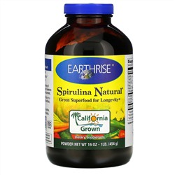 Earthrise, Spirulina Natural, добавка со спирулиной, 454 г (16 унций)