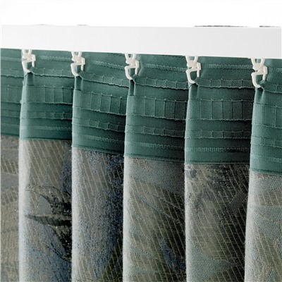 TORGERD ТОРГЕРД, Затемняющие гардины, 1 пара, синий/зеленый, 145x300 см