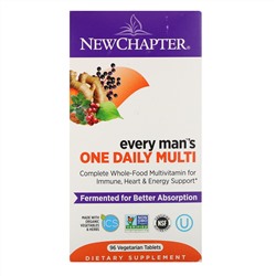 New Chapter, Every Man's, ежедневная мультивитаминная добавка для мужчин, 96 вегетарианских таблеток