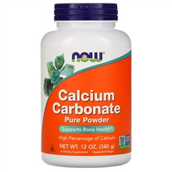 Now Foods, Calcium Carbonate Powder, 12 унций (340 г)
