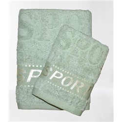 Махровое полотенце "SPORT"-зелен. 50*90 см. хлопок 100%