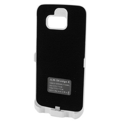 Внешний аккумулятор-чехол кейс для Samsung Galaxy S6 Edge 4200 mAh (E) (white)