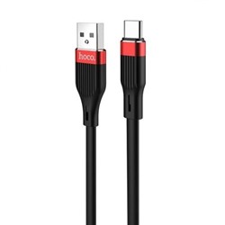 Кабель USB 3.1 Type C(m) - USB 2.0 Am - 1.2 м, силикон, чёрный, Hoco U72 Forest
