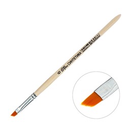 Кисть Синтетика Наклонная № 6 (ширина обоймы 6 мм; длина волоса 6/8 мм), деревянная ручка, Calligrata