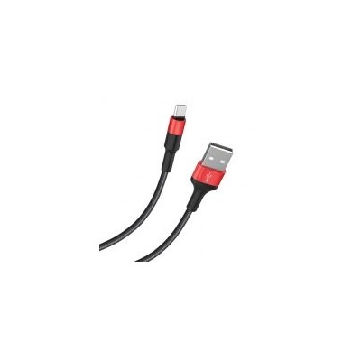 Кабель USB 3.1 Type C(m) - USB 2.0 Am - 1.0 м, тканевая оплетка, черно-красный, Hoco X26 Xpress