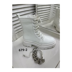 Женские ботинки 679-2 белые