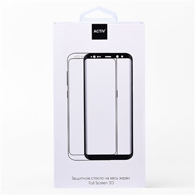 Защитное стекло Full Screen Activ Clean Line 3D для "Samsung SM-G975 Galaxy S10+" (black)