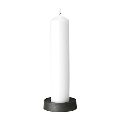 LYSTER ЛИСТЕР, Подсвечник для формовой свечи, темно-серый, 17 см