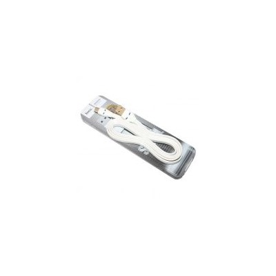 Кабель USB 3.1 Type C(m) - USB 2.0 Am - 1.2 м, плоский, белый, Hoco U14 Steel Man