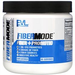 EVLution Nutrition, FiberMode, Fiber + Probiotic, Unflavored, 6.98 oz (198 g)