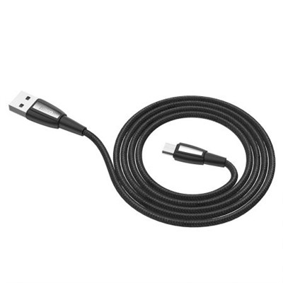 Кабель USB 2.0 Am=>micro B - 1.0 м, чёрный, тканевая оплетка, Hoco X39 Titan