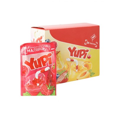 Yupi / Растворимый напиток со вкусом малины YUPI (блок 24шт по 15гр) Артикул: 7454