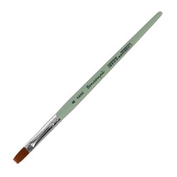 Кисть Синтетика плоская, HANA Воплощай № 8 (длина волоса 15 мм), короткая ручка матовая