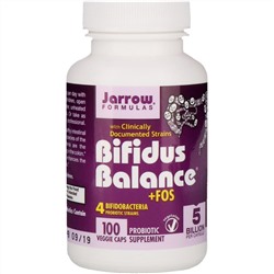 Jarrow Formulas, Bifidus Balance +FOS, 100 растительных капсул (Ice)