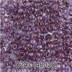Бисер круглый 4 10/0 2.3 мм 5 г 1-й сорт D247  фиолетовый ( 48025 ) Gamma
