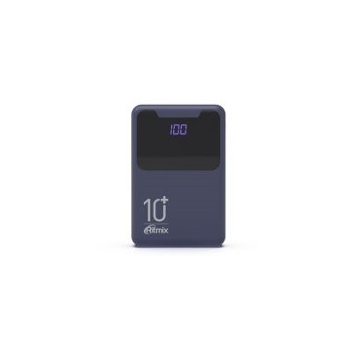 Зарядное устройство RITMIX RPB-10005 Indigo Black, 10000 мА/ч, 2.1A USB, дисплей