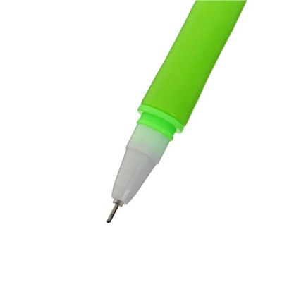 Ручка гелевая-прикол "Бабочка" светится при ультрафиолете, цвет зеленый, в пакете