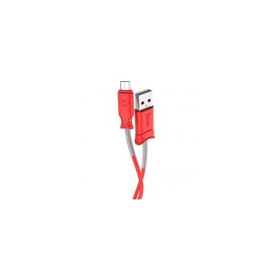 Кабель USB 2.0 Am=>micro B - 1.0 м, красный, Hoco X24 Pisces