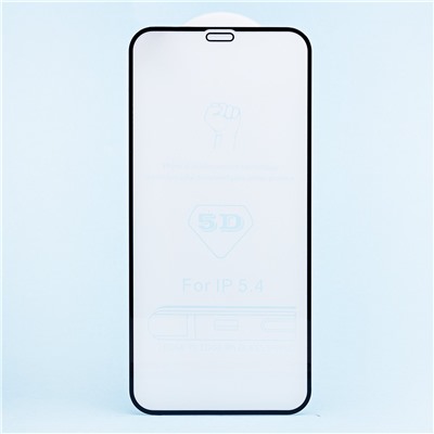 Защитное стекло Full Screen 3D Flat для "Apple iPhone 12 mini" (black) (тех.уп.)