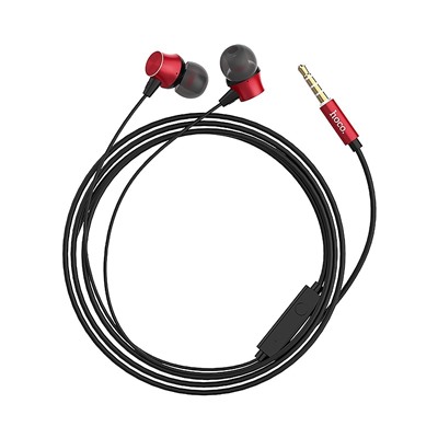 Проводные наушники с микрофоном внутриканальные Hoco M51 Proper sound universal, 3.5 Jack (red)