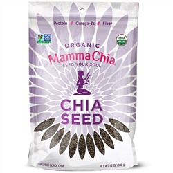 Mamma Chia, Натуральные черные семена чиа, 12 унций (340 г)