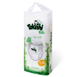 Takeshi Kid's. Подгузники-трусики для детей бамбуковые XL (12-22 кг) 38 шт. КР 1238