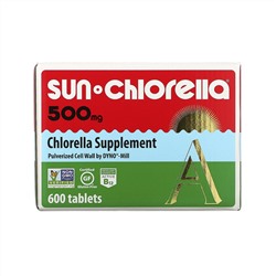 Sun Chlorella, Sun Chlorella A, 500 мг, 600 таблеток