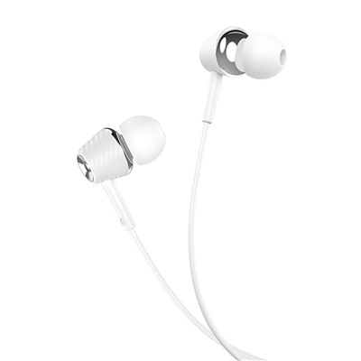 Проводные наушники с микрофоном внутриканальные Hoco M70 Graceful universal, 3.5 Jack (white)