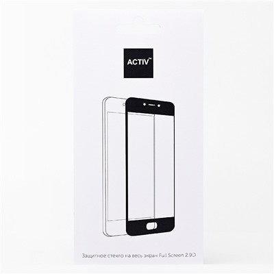Защитное стекло Full Screen Activ Clean Line 3D для "Xiaomi Redmi Note 9" (black)
