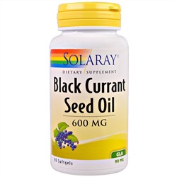 Solaray, Масло семян черной смородины, 600 мг, 90 мягких желатиновых капсул