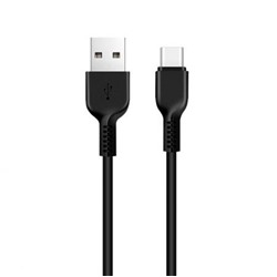 Кабель USB 3.1 Type C(m) - USB 2.0 Am - 1.0 м, черный, Hoco X20 Snow Storm