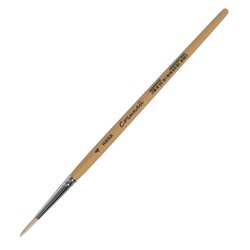 Кисть Щетина круглая, HANA Сочиняй № 4 (длина волоса 16 мм), короткая ручка матовая