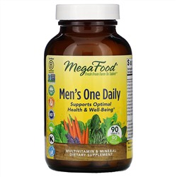 MegaFood, Men's One Daily, витамины для мужчин, без железа, 90 таблеток