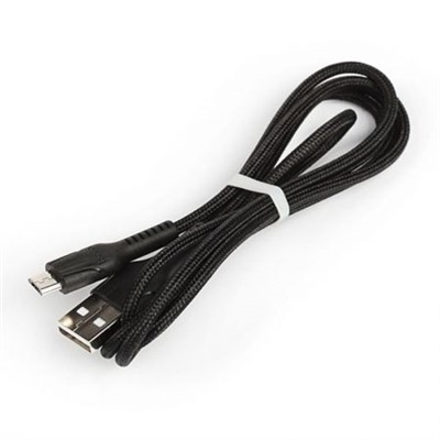 Кабель USB 2.0 Am=>micro B - 1.0 м, тканевая оплетка, черный, Hoco U31 Benay