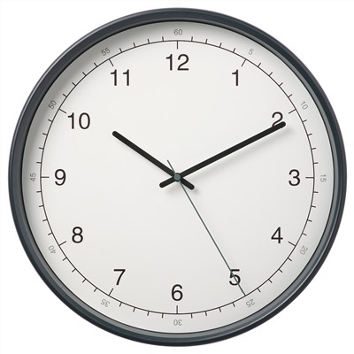 TAGGAD ТАГГАД, Настенные часы, белый/серый, 38 см