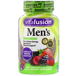 VitaFusion, Мультивитаминный комплекс для мужчин, вкус натуральных ягод, 70 жевательных таблеток