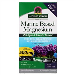 Nature's Answer, Магний из морепродуктов, 500 мг, 90 вегетарианских капсул